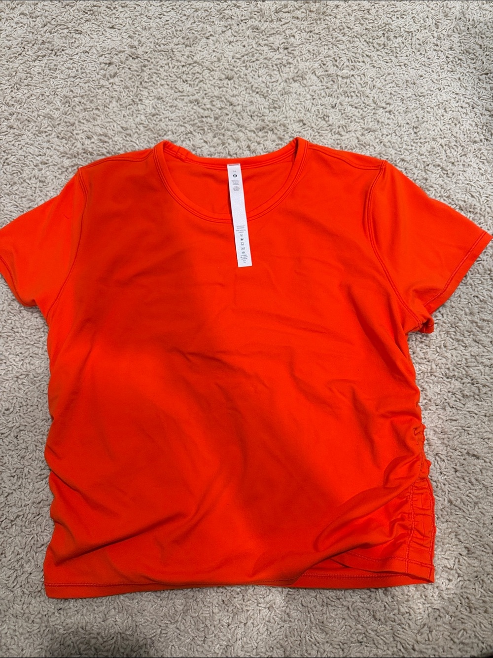 lululemon athletica All it Takes Short Sleeve Shirt Solar Orange 10